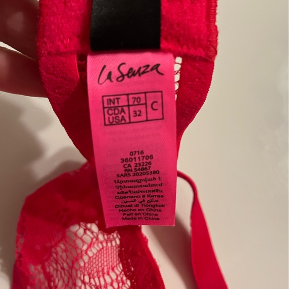 La Senza Neon Pink Lace Bra, Sz 32C - Picture 4 of 4